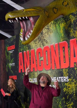 Cast member Jack Black attends the world premiere of the motion picture horror comedy Anaconda at the United Theater in Los Angeles on Saturday, December 13, 2025. Storyline: A group of friends are going through a mid-life crisis. They decide to remake a favorite movie from their youth but encounter unexpected events when they enter the jungle.  LAP2025121313 JIMxRUYMEN