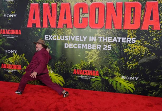 Cast member Jack Black attends the world premiere of the motion picture horror comedy Anaconda at the United Theater in Los Angeles on Saturday, December 13, 2025. Storyline: A group of friends are going through a mid-life crisis. They decide to remake a favorite movie from their youth but encounter unexpected events when they enter the jungle.  LAP2025121328 JIMxRUYMEN