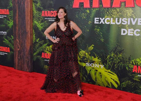 Cast member Ione Skye attends the world premiere of the motion picture horror comedy Anaconda at the United Theater in Los Angeles on Saturday, December 13, 2025. Storyline: A group of friends are going through a mid-life crisis. They decide to remake a favorite movie from their youth but encounter unexpected events when they enter the jungle.  LAP2025121342 JIMxRUYMEN