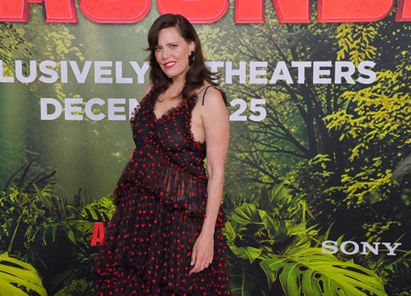 Cast member Ione Skye attends the world premiere of the motion picture horror comedy Anaconda at the United Theater in Los Angeles on Saturday, December 13, 2025. Storyline: A group of friends are going through a mid-life crisis. They decide to remake a favorite movie from their youth but encounter unexpected events when they enter the jungle.  LAP2025121345 JIMxRUYMEN