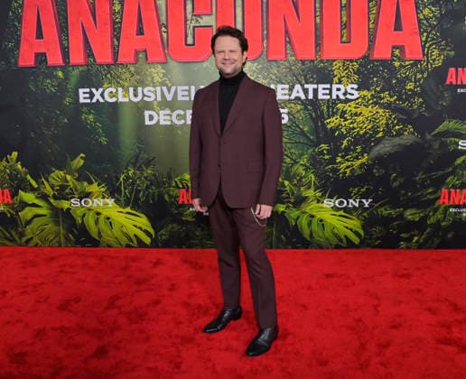 Cast member Selton Mello attends the world premiere of the motion picture horror comedy Anaconda at the United Theater in Los Angeles on Saturday, December 13, 2025. Storyline: A group of friends are going through a mid-life crisis. They decide to remake a favorite movie from their youth but encounter unexpected events when they enter the jungle.  LAP2025121349 JIMxRUYMEN