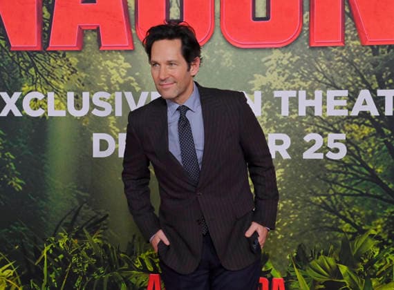 Cast member Paul Rudd attends the world premiere of the motion picture horror comedy Anaconda at the United Theater in Los Angeles on Saturday, December 13, 2025. Storyline: A group of friends are going through a mid-life crisis. They decide to remake a favorite movie from their youth but encounter unexpected events when they enter the jungle.  LAP2025121350 JIMxRUYMEN