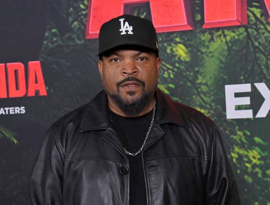 Cast member Ice Cube attends the world premiere of the motion picture horror comedy Anaconda at the United Theater in Los Angeles on Saturday, December 13, 2025. Storyline: A group of friends are going through a mid-life crisis. They decide to remake a favorite movie from their youth but encounter unexpected events when they enter the jungle.  LAP2025121378 JIMxRUYMEN