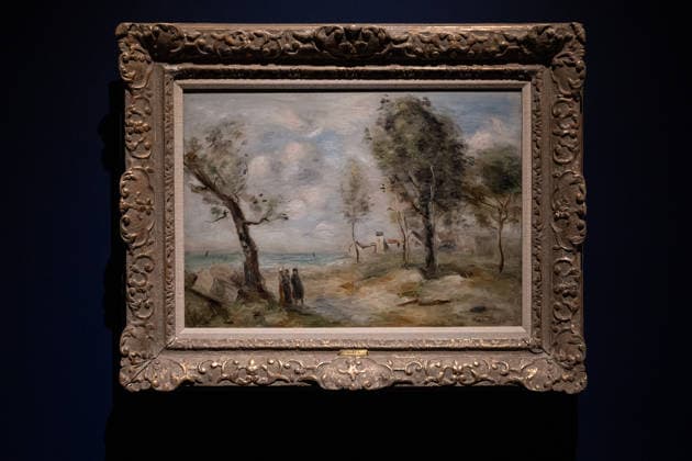 Sotheby s Icons and Bing Crosby Exhibitions press preview Pierre-Auguste Renoir Paysage D Apres Corot, part of Kathryn & Bing Crosby collection on view during press preview at Sotheby s Icons and Bing Crosby Exhibitions in New York, NY on December 13, 2025. New York New York United States Copyright: LevxRadin