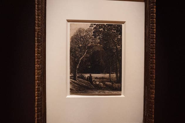 Sotheby s Icons and Bing Crosby Exhibitions press preview Samuel Palmer A Church with A Boat and Sheep sold for more than 2 million dollars on view during press preview at Sotheby s Icons and Bing Crosby Exhibitions in New York, NY on December 13, 2025. New York New York United States Copyright: LevxRadin