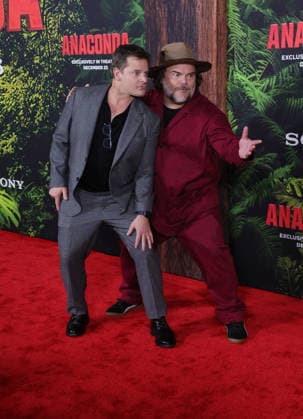 13 December 2025 - Los Angeles, California - Steve Zahn, Jack Black. Los Angeles Premiere Of Columbia Pictures Anaconda held at The United Theater on Broadwayl.in Los Angeles. Photo Copyright: xAdMediax MediaPunchx