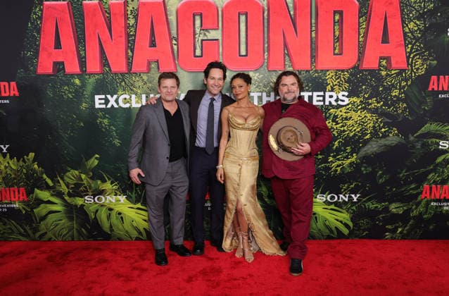 13 December 2025 - Los Angeles, California - Steve Zahn, Paul Rudd, Thandiwe Newton, Jack Black,. Los Angeles Premiere Of Columbia Pictures Anaconda held at The United Theater on Broadwayl.in Los Angeles. Photo Copyright: xAdMediax MediaPunchx