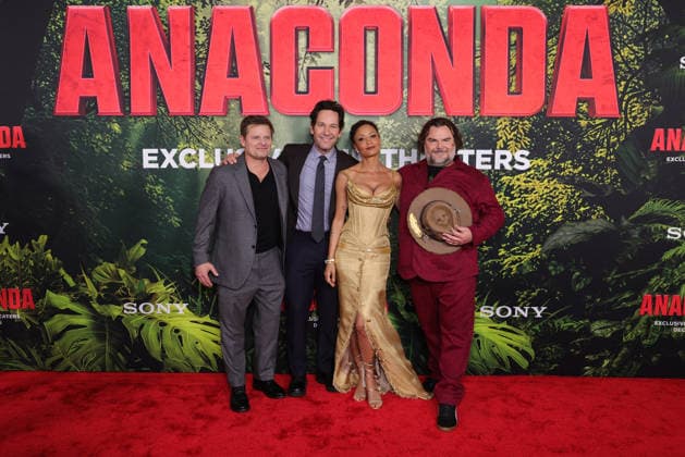 13 December 2025 - Los Angeles, California - Steve Zahn, Paul Rudd, Thandiwe Newton, Jack Black,. Los Angeles Premiere Of Columbia Pictures Anaconda held at The United Theater on Broadwayl.in Los Angeles. Photo Copyright: xAdMediax MediaPunchx