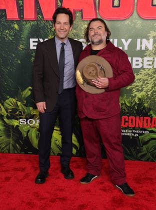 13 December 2025 - Los Angeles, California - Paul Rudd, Jack Black. Los Angeles Premiere Of Columbia Pictures Anaconda held at The United Theater on Broadwayl.in Los Angeles. Photo Copyright: xAdMediax MediaPunchx