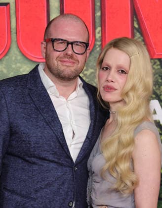 13 December 2025 - Los Angeles, California -Evan Daugherty, Esther Harrington. Los Angeles Premiere Of Columbia Pictures Anaconda held at The United Theater on Broadwayl.in Los Angeles. Photo Copyright: xAdMediax MediaPunchx