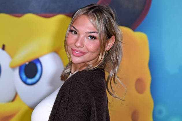 Michelle Bischoff Are you the one AYTO at the German premiere of SPONGEBOB SCHWAMMKOPF PIRATEN AHOI at the cinema in the Kulturbrauerei in Berlin on 14 12 2025