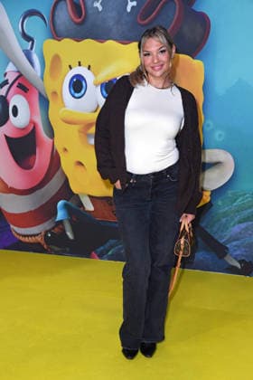 Michelle Bischoff Are you the one AYTO at the German premiere of SPONGEBOB SCHWAMMKOPF PIRATEN AHOI at the cinema in the Kulturbrauerei in Berlin on 14 12 2025