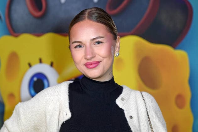 Linda Janacek Are you the one AYTO at the German premiere of SPONGEBOB SCHWAMMKOPF PIRATEN AHOI at the cinema in the Kulturbrauerei in Berlin on 14 12 2025