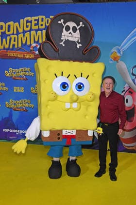 Santiago Ziesmer at the German premiere of SPONGEBOB SCHWAMMKOPF PIRATEN AHOI at the cinema in the Kulturbrauerei in Berlin on 14 12 2025