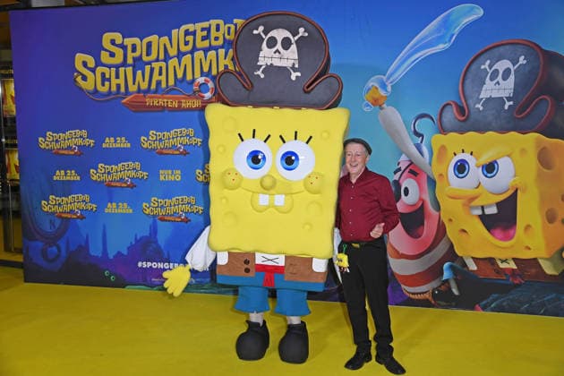 Santiago Ziesmer at the German premiere of SPONGEBOB SCHWAMMKOPF PIRATEN AHOI at the cinema in the Kulturbrauerei in Berlin on 14 12 2025