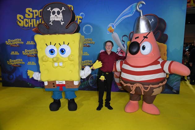 Santiago Ziesmer at the German premiere of SPONGEBOB SCHWAMMKOPF PIRATEN AHOI at the cinema in the Kulturbrauerei in Berlin on 14 12 2025