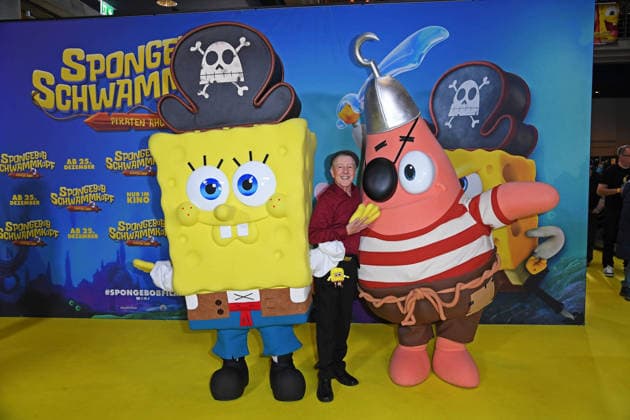 Santiago Ziesmer at the German premiere of SPONGEBOB SCHWAMMKOPF PIRATEN AHOI at the cinema in the Kulturbrauerei in Berlin on 14 12 2025
