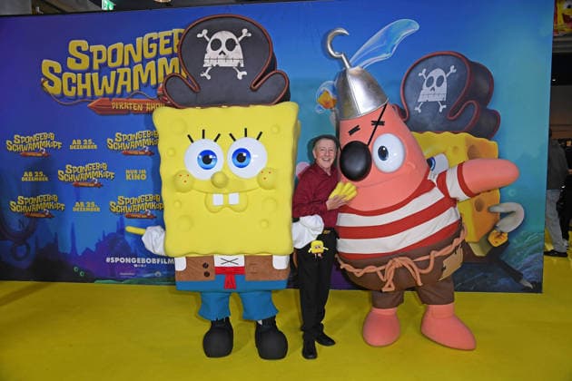 Santiago Ziesmer at the German premiere of SPONGEBOB SCHWAMMKOPF PIRATEN AHOI at the cinema in the Kulturbrauerei in Berlin on 14 12 2025