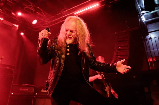 Candlemass live in Oslo, Norway Oslo, Norway. 13th, December 2025. The Swedish metal band Candlemass performs a live concert at Vulkan Arena in Oslo. Here vocalist Johan Langqvist is seen live on stage. Norway, Oslo  Copyright: xGonzalesxPhoto KetilxMartinsenx
