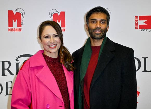 Gala Performance of Mischief s Christmas Carol Goes Wrong, Arrivals, London, UK. 14 December 2025 London, UK, 14 December 2025. Nicola Thorp and Nikesh Patel attend the Gala Performance of Mischief s Christmas Carol Goes Wrong at the Apollo Theatre, London, UK., Credit:Lee Floyd Avalon UK, London, Apollo Theatre Copyright: xLeexFloydx xAvalonx 1059249810