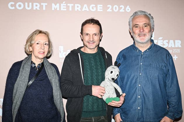 Photocall Courts Metrages Cesar 2026 in Paris FA Pierre-Luc Granjon (c) poses next to Yves Bouveret for a photocall during the Brunch of Courts Metrages Cesar 2026 in Paris on December 14, 2025. Photo by Firas Abdullah ABACAPRESS.COM Paris Ile-de-France France  Copyright: xAbdullahxFiras ABACAx
