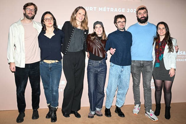 Photocall Courts Metrages Cesar 2026 in Paris FA (L-R) Guests, Francesca Betteni-Barnes, Charlotte Vande Vyvre, Fanny Sidney, Raphaël Jouzeau and guests pose for a photocall during the Brunch of Courts Metrages Cesar 2026 in Paris on December 14, 2025. Photo by Firas Abdullah ABACAPRESS.COM Paris Ile-de-France France  Copyright: xAbdullahxFiras ABACAx