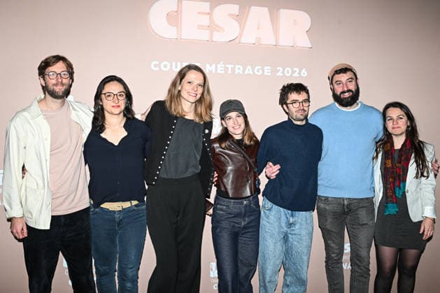 Photocall Courts Metrages Cesar 2026 in Paris FA (L-R) Guests, Francesca Betteni-Barnes, Charlotte Vande Vyvre, Fanny Sidney, Raphaël Jouzeau and guests pose for a photocall during the Brunch of Courts Metrages Cesar 2026 in Paris on December 14, 2025. Photo by Firas Abdullah ABACAPRESS.COM Paris Ile-de-France France  Copyright: xAbdullahxFiras ABACAx