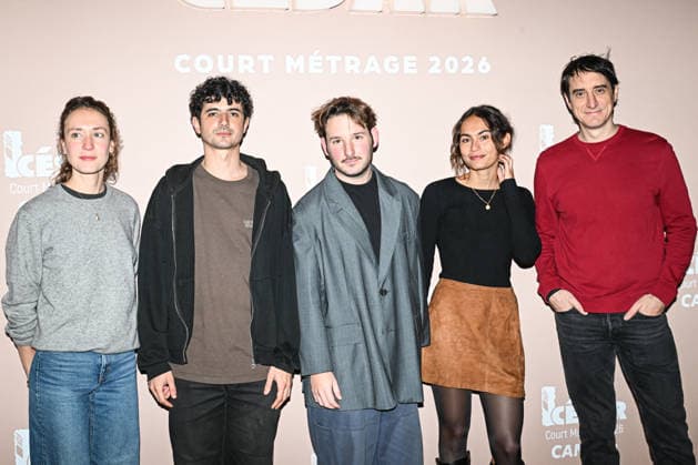 Photocall Courts Metrages Cesar 2026 in Paris FA (L-R) A guest, Michael Zindel, Guil Sela, Raika Hazanavicius and a guest pose for a photocall during the Brunch of Courts Metrages Cesar 2026 in Paris on December 14, 2025. Photo by Firas Abdullah ABACAPRESS.COM Paris Ile-de-France France  Copyright: xAbdullahxFiras ABACAx
