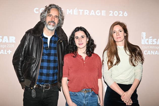 Photocall Courts Metrages Cesar 2026 in Paris FA (L-R) Guillaume Brac, Louise Courvoisier and Céline Devaux pose for a photocall during the Brunch of Courts Metrages Cesar 2026 in Paris on December 14, 2025. Photo by Firas Abdullah ABACAPRESS.COM Paris Ile-de-France France  Copyright: xAbdullahxFiras ABACAx