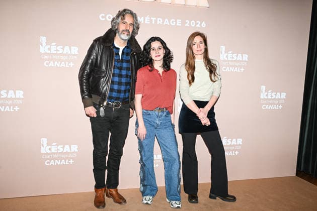 Photocall Courts Metrages Cesar 2026 in Paris FA (L-R) Guillaume Brac, Louise Courvoisier and Céline Devaux pose for a photocall during the Brunch of Courts Metrages Cesar 2026 in Paris on December 14, 2025. Photo by Firas Abdullah ABACAPRESS.COM Paris Ile-de-France France  Copyright: xAbdullahxFiras ABACAx