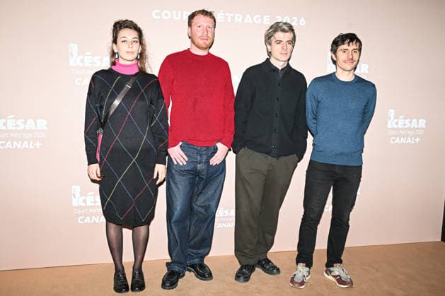 Photocall Courts Metrages Cesar 2026 in Paris FA (L-R) Guests, Nicolas Gourault and Yannick Beauquis pose for a photocall during the Brunch of Courts Metrages Cesar 2026 in Paris on December 14, 2025. Photo by Firas Abdullah ABACAPRESS.COM Paris Ile-de-France France  Copyright: xAbdullahxFiras ABACAx