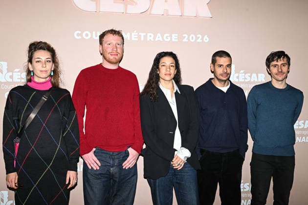 Photocall Courts Metrages Cesar 2026 in Paris FA (L-R) Guests, Nicolas Gourault and Yannick Beauquis pose for a photocall during the Brunch of Courts Metrages Cesar 2026 in Paris on December 14, 2025. Photo by Firas Abdullah ABACAPRESS.COM Paris Ile-de-France France  Copyright: xAbdullahxFiras ABACAx