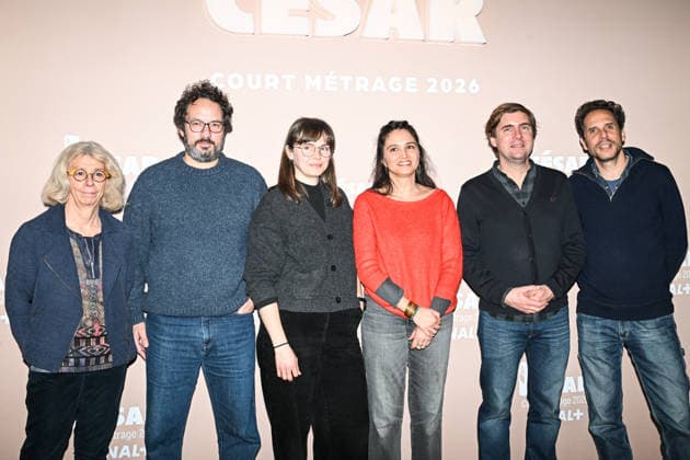 Photocall Courts Metrages Cesar 2026 in Paris FA (L-R) Guests, Sandra Desmazieres, Jerome Barthelemy and Daniel Sauvage pose for a photocall during the Brunch of Courts Metrages Cesar 2026 in Paris on December 14, 2025. Photo by Firas Abdullah ABACAPRESS.COM Paris Ile-de-France France  Copyright: xAbdullahxFiras ABACAx