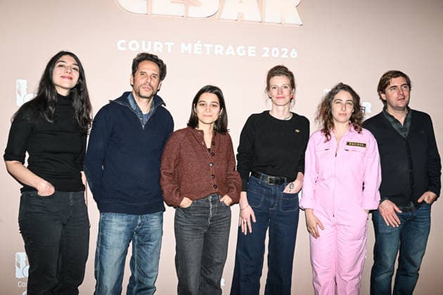 Photocall Courts Metrages Cesar 2026 in Paris FA (L-R) A guest, Daniel Sauvage, Camille Condemi, Cheyenne Canaud-Wallays, a guest and Jerome Barthelemy pose for a photocall during the Brunch of Courts Metrages Cesar 2026 in Paris on December 14, 2025. Photo by Firas Abdullah ABACAPRESS.COM Paris Ile-de-France France  Copyright: xAbdullahxFiras ABACAx