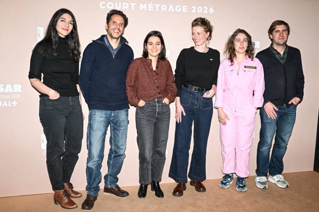 Photocall Courts Metrages Cesar 2026 in Paris FA (L-R) A guest, Daniel Sauvage, Camille Condemi, Cheyenne Canaud-Wallays, a guest and Jerome Barthelemy pose for a photocall during the Brunch of Courts Metrages Cesar 2026 in Paris on December 14, 2025. Photo by Firas Abdullah ABACAPRESS.COM Paris Ile-de-France France  Copyright: xAbdullahxFiras ABACAx