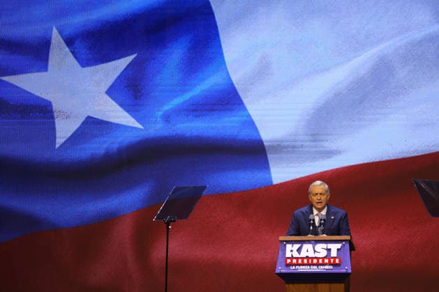 Santiago, December 14, 2025 Candidate Jose Antonio Kast celebrates after being chosen as President during the second round of the 2025 presidential elections Jonnathan Oyarzun Aton Chile, Santiago Chile Aton 1112089  Copyright: JONNATHANxOYARZUN ATONxCHILE