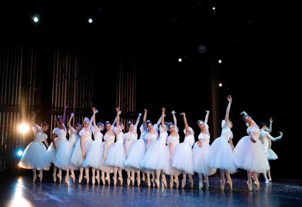 Dancers perform on stage at the Joffrey Ballet School performance of The Nutcracker at the LaGuardia Performing Arts Center on Sunday, December 14, 2025 in New York City.  NYP20251214112 JohnxAngelillo