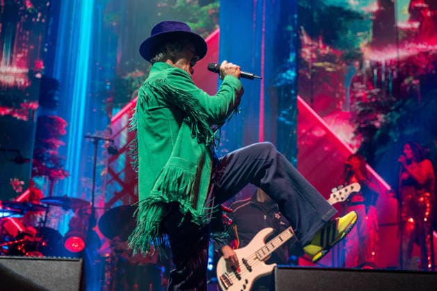 December 14, 2025, London, United Kingdom: Jay Kay and band Jamiroquai seen performing live on stage at the O2 Arena Funk and acid jazz band Jamiroquai lead by Jay Kay played a second date at London s O2 Arena on 14th December 2025 the last date of their The Heels Of Steel Tour London United Kingdom - ZUMAs197 20251214_aaa_s197_273 Copyright: xBonniexBritainx