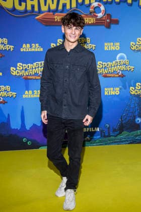ABBberlin Benni BK as a guest on the yellow carpet at the German premiere of SPONGEBOB SCHWAMMKOPF PIRATEN AHOI at the cinema in the Kulturbrauerei on 14 12 2025 Berlin Germany
