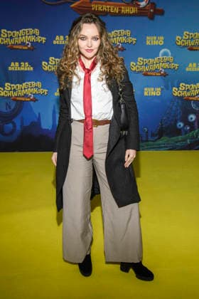 ABBberlin Marie von Bose as a guest on the yellow carpet at the German premiere of SPONGEBOB SCHWAMMKOPF PIRATEN AHOI at the cinema in the Kulturbrauerei on 14 12 2025 Berlin Germany