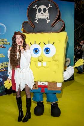 ABBberlin Klaudia Giez as a guest on the yellow carpet at the German premiere of SPONGEBOB SCHWAMMKOPF PIRATEN AHOI at the cinema in the Kulturbrauerei on 14 12 2025 Berlin Germany