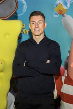ABBberlin The Youtuber iCrimax Maximilian Schuster as a guest on the yellow carpet at the German premiere of SPONGEBOB SCHWAMMKOPF PIRATEN AHOI at the cinema in the Kulturbrauerei on 14 12 2025 Berlin Germany