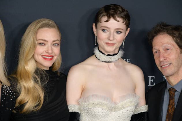 Premiere of The Testament of Ann Lee in Los Angeles LOS ANGELES, USA December 14, 2025 Amanda Seyfried, Thomasin McKenzie Tim Blake Nelson at the premiere of The Testament of Ann Lee at the Linwood Dunn Theatre Picture Paul Smith Featureflash 451556 2025 12 14 CA Los Angeles  Copyright: xPaulxSmithx xFeaturesxFlashx xStarfacex STAR_451556_065