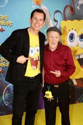 Malte Arkona and Santiago Ziesmer at the premiere of the movie SpongeBob SquarePants Pirates Ahoy at the cinema in the KulturBrauerei Berlin, 14 12 2025 Foto:xAgenturxWehnertx xGränzdörferx xFuturexImagex spongebob_5203