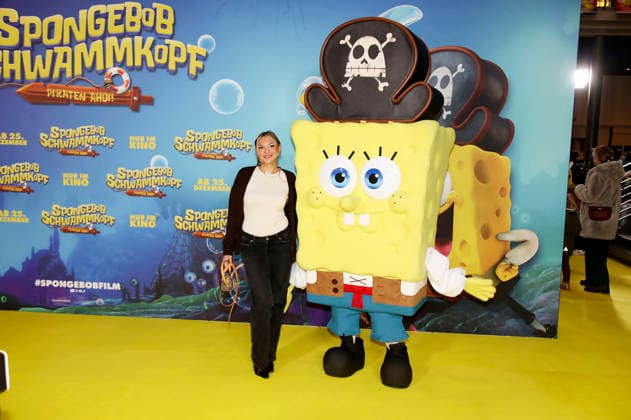 Michelle Bischoff at the premiere of the movie SpongeBob SquarePants Pirates Ahoy at the cinema in the KulturBrauerei Berlin, 14 12 2025 Foto:xAgenturxWehnertx xGränzdörferx xFuturexImagex spongebob_5212