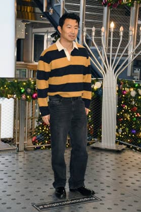 NEW YORK, NY- DECEMBER 15: Simu Liu pictured as the cast of Peacock™s upcoming espionage thriller series, The Copenhagen Test visit the Empire State Building Observatory ahead of it™s December 27th premiere in New York City on December 15, 2025. Copyright: xMediaPunchx