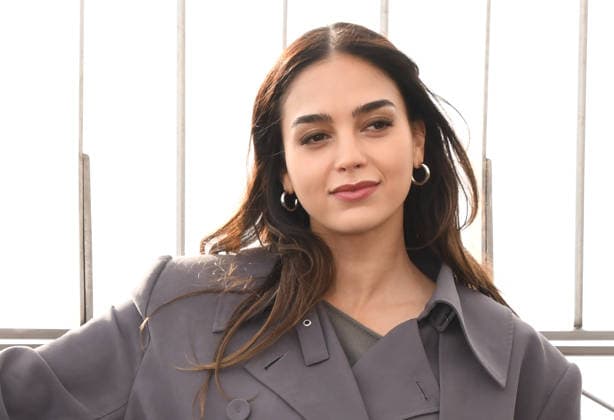 NEW YORK, NY- DECEMBER 15: Melissa Barrera pictured as the cast of Peacock™s upcoming espionage thriller series, The Copenhagen Test visit the Empire State Building Observatory ahead of it™s December 27th premiere in New York City on December 15, 2025. Copyright: xMediaPunchx