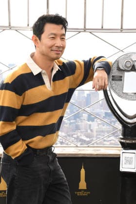 NEW YORK, NY- DECEMBER 15: Simu Liu pictured as the cast of Peacock™s upcoming espionage thriller series, The Copenhagen Test visit the Empire State Building Observatory ahead of it™s December 27th premiere in New York City on December 15, 2025. Copyright: xMediaPunchx