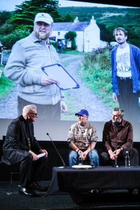 Mark Kermode, Tim Key and James Griffiths on stage during Mark Kermode in 3D on Monday 15 December 2025 Mark Kermode, Tim Key and James Griffiths on stage during Mark Kermode in 3D on Monday 15 December 2025 at BFI Southbank, London. ., Credit:Julie Edwards Avalon  Copyright: xJuliexEdwardsx xAvalonx 1059554481