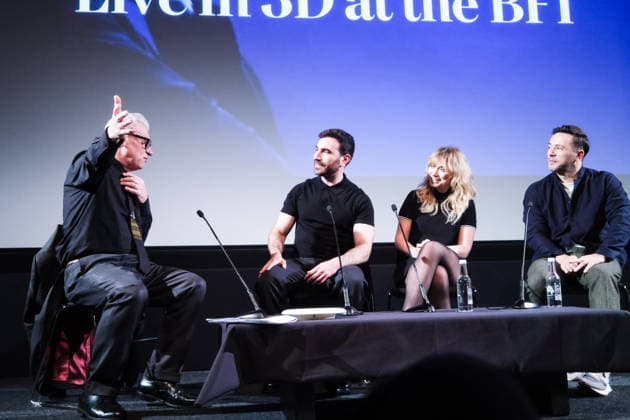 Mark Kermode, Brett Goldstein, Imogen Poots and William Bridges on stage during Mark Kermode in 3D on Monday 15 December 2025 Mark Kermode, Brett Goldstein, Imogen Poots and William Bridges on stage during Mark Kermode in 3D on Monday 15 December 2025 at BFI Southbank, London. ., Credit:Julie Edwards Avalon  Copyright: xJuliexEdwardsx xAvalonx 1059554523